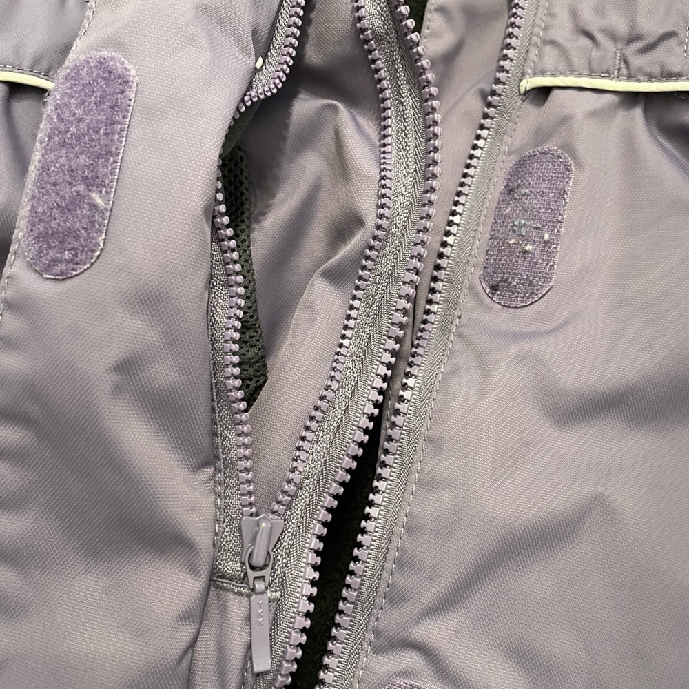 Quest women’s two tone purple/blue with white stripes hooded Ski Jacket size L - Picture 6 of 15